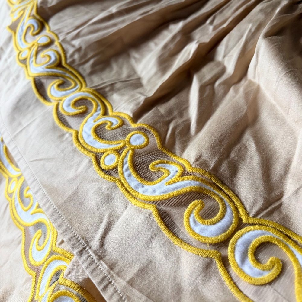Tuckernuck Cream Mini Dress with Yellow Embroidered Trim - Picture 15 of 16
